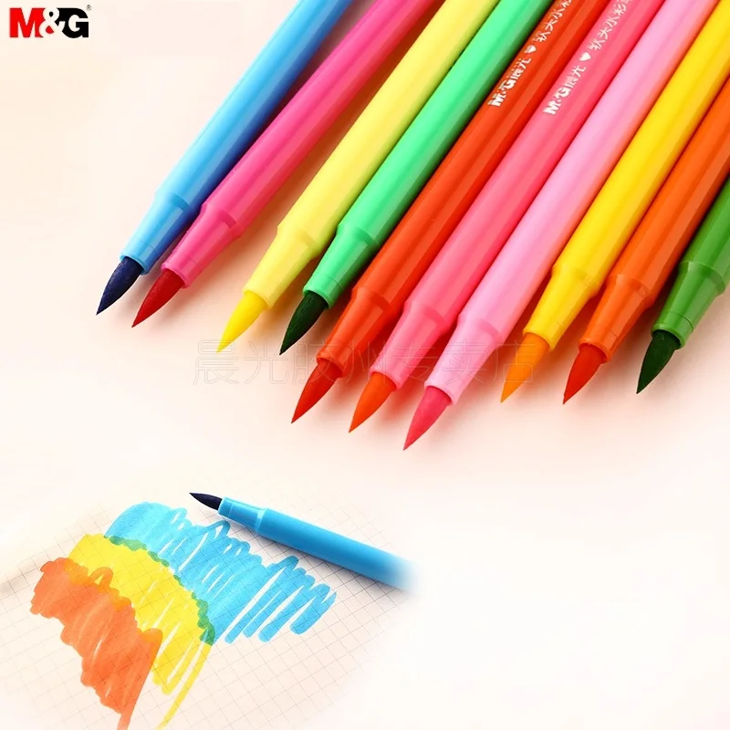 M& G 48 цветов Акварельная кисть, художественные маркеры для рисования, принадлежности для рисования водного цвета, набор для рисования, Канцелярский набор для рисования