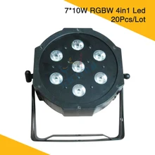 20 шт./лот светодиодные par-прожекторы свет RGBW 7*10 Вт 4 в 1 Led Par может осветить пластиковый корпус миниатюрный интерьерный светодиодный светильник диско свет мыть Dmx 512 Par свет