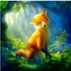 

5D DIY Diamond Painting Animal Fox Full Round Diamond embroidery Cross stitch Diamond crystal Wall Painting