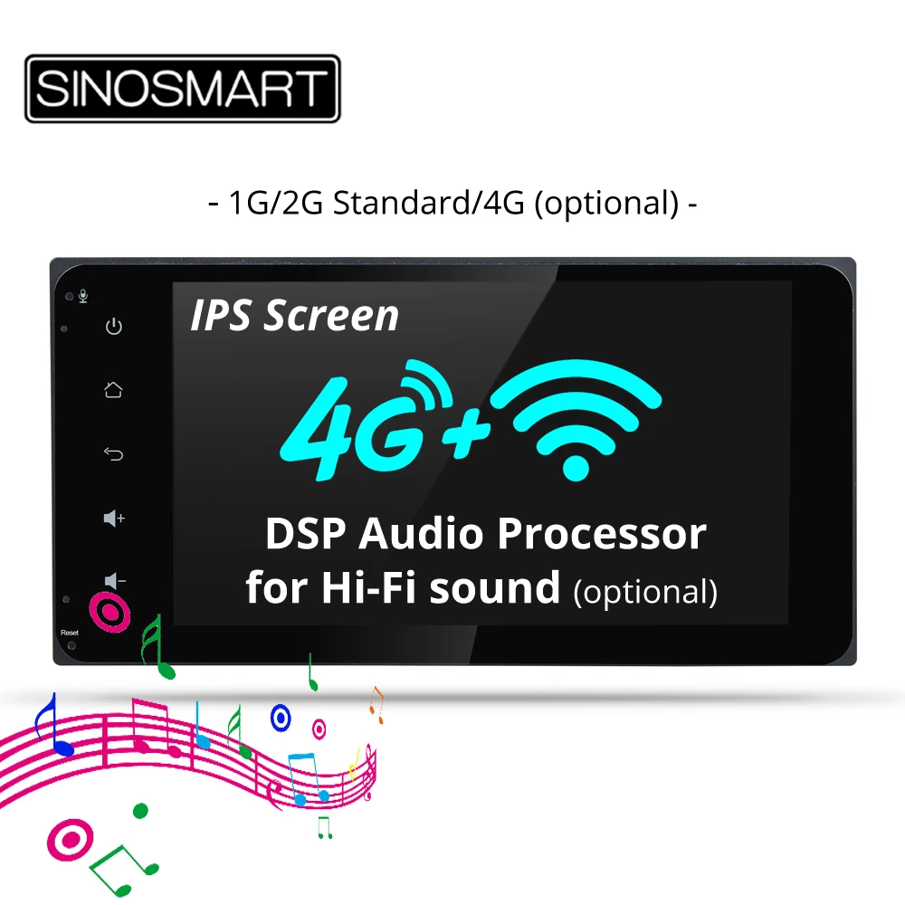 

SINOSMART IPS 1G/2G Car GPS Navigation for Toyota RAV4/Corolla/Vios/Hilux Land Cruiser/Fortuner Prado 2006-2010 32EQ 4G Optional