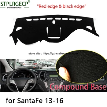 

StplrgeCP For Hyundai Santa Fe double layer Car Dashboard Cover Avoid Light Pad Instrument Platform Dash Board Cover Sticker