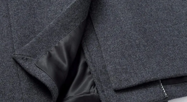 Новинка 2019 года зимние шерстяные длинные Peacoat для мужчин Slim Fit двубортное пальто s теплый бизнес Тренч для мужчин, Ma324
