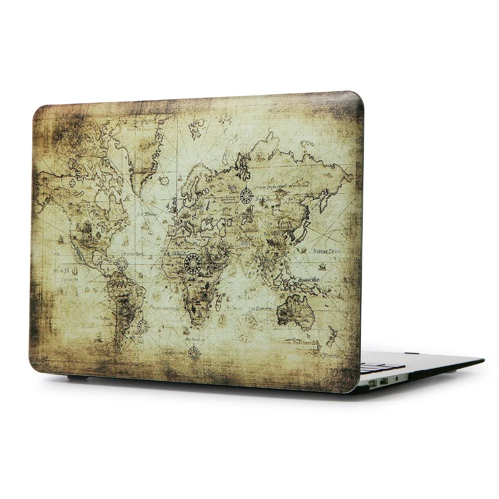 Чехол JUNWER с цветной печатью &quotкарта&quot для Apple Macbook Air Pro Retina 11 12 13 15 чехол ноутбука