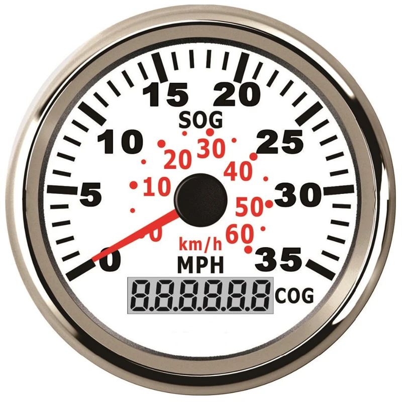 

60KMH 85mm Boat GPS Speedometer Digital IP67 Waterproof Digital 316L Bezel Gauge for Car Truck Vessel Yacht 12V 24V 35mph 60kmh