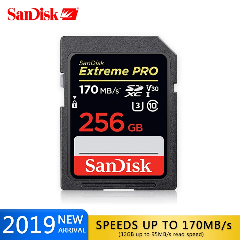 Лучший Карта памяти SanDisk Extreme Pro Sdhc SDXC SD карты 32 ГБ, 64 ГБ и 128 ГБ 256 gb C10 U3 V30 Uhs я картао де карты памяти карты для Камера