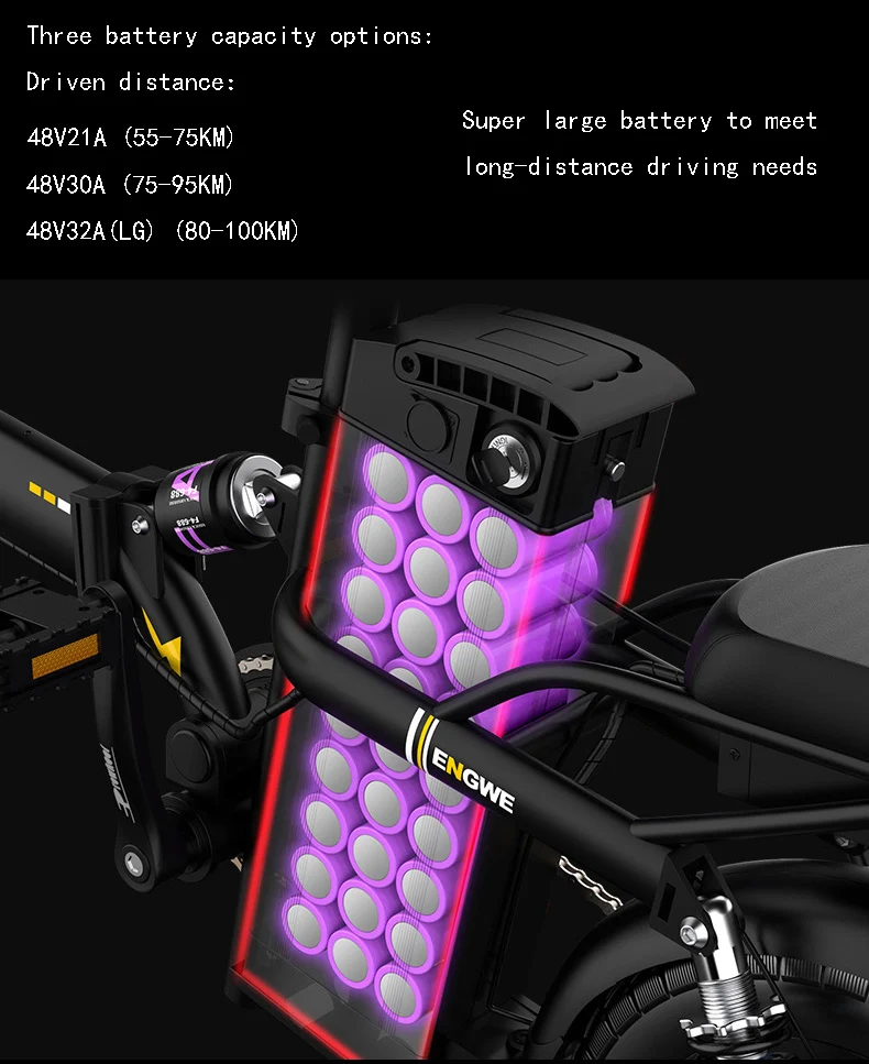 Flash Deal 14inch Mini electric bike 350W Powerful folding scooter Mountain electric bicycle 48V32A LG Lithium Battery city e bike two seat 3