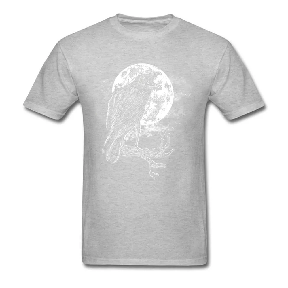 Design Night Caw Round Neck T-Shirt Summer Tops Shirts Short Sleeve for Men Prevalent 100% Cotton comfortable T-shirts Night Caw grey