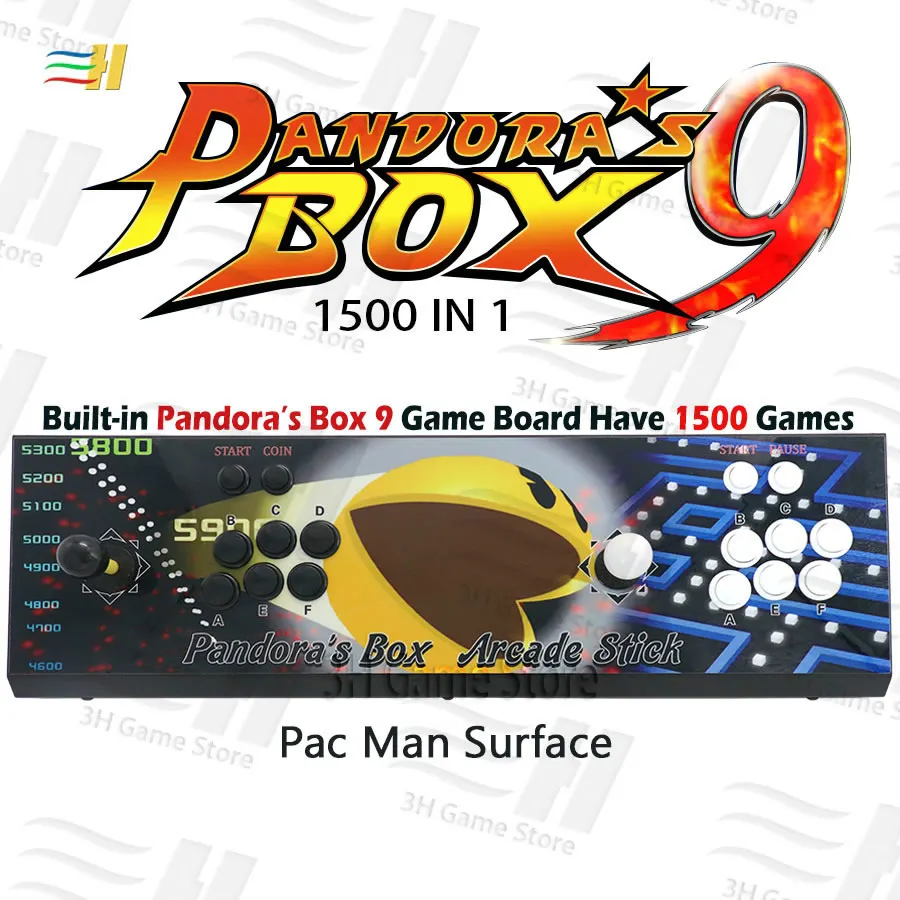 2019 Новый Pandora box 9 Аркада игровой консоли 1500 В 1 видео игры HDMI, VGA, usb джойстик для ПК ps3 ТВ pacman pandora's box 5S 6s 7