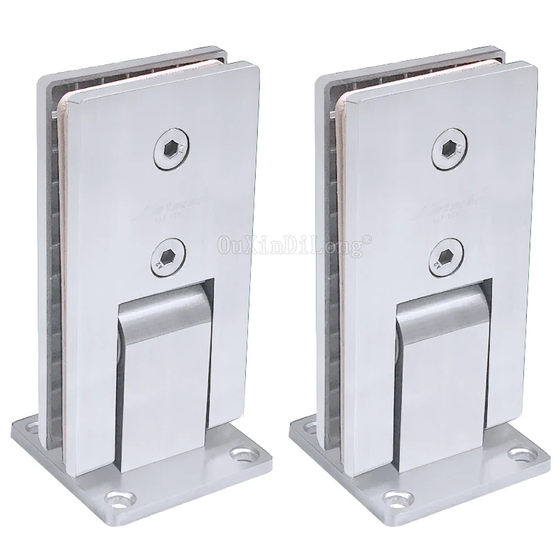 2PCS304StainlessSteelFramelessBathroomShowerDoorHinges90