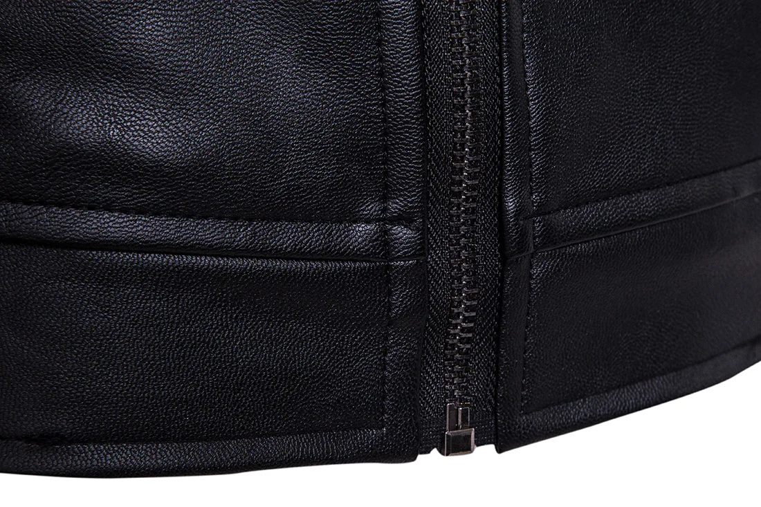 Новый Личность плетеная веревка Стенд воротник Для мужчин мотоциклетная куртка лоскутное искусственная кожа замшевая куртка для Для