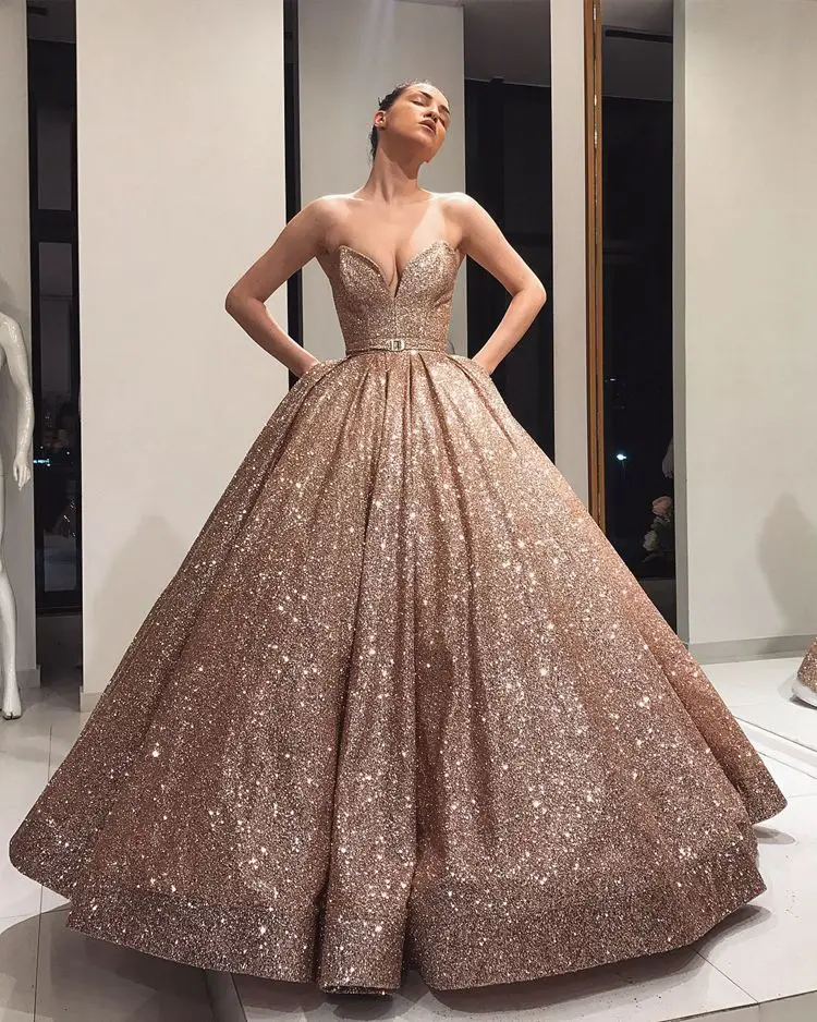 rose gold dress gown