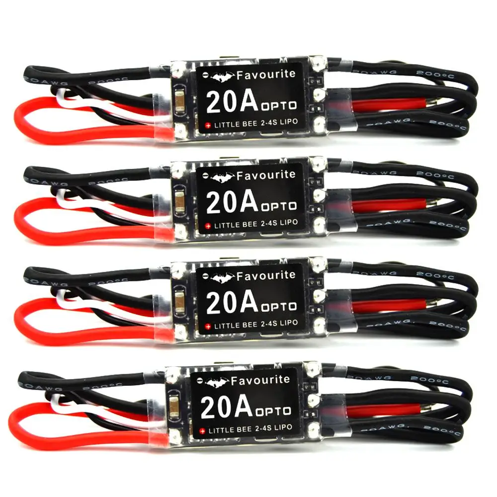RC plane 4 Pcs Fvt Little Bee 20a Mini Esc 2-4s