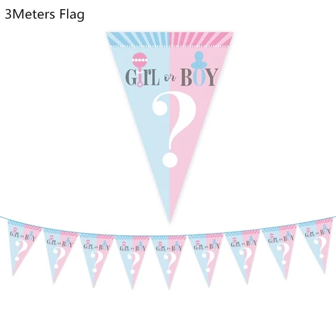 Reveal Disposable Tableware Set Baby Shower Boy Or Girl Plate Napkin Tablecloth Gender Reveal Party Decorations Supplies