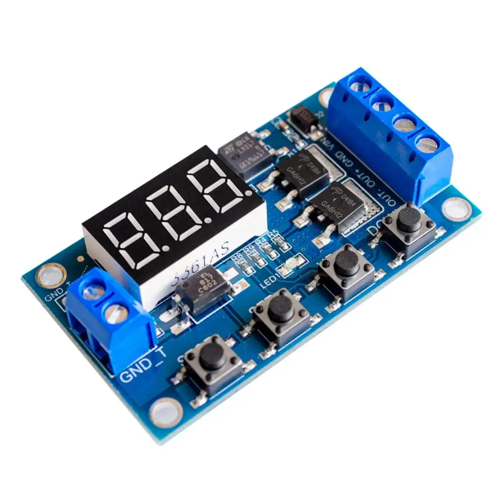 

Trigger Cycle Timer Delay Switch Circuit Board MOS Tube Control Module 12 24V