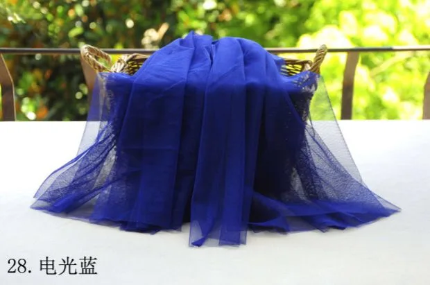 

Blue plain tulle netting fabric 1 yard,fine tulle for bridal veil dress,mesh earth tone for tutu wedding decors 30+ colors