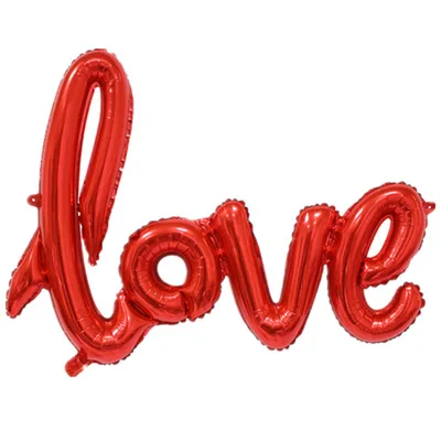 Лигатуры Love письмо Фольга шар 5 цветные воздушные шарики Юбилей свадьба день рождения, День Святого Валентина вечерние украшения дияс Golbo балон - Цвет: red