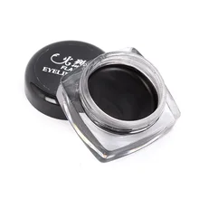 Водонепроницаемый Черный Eye Liner Красота Косметический Образец Горячие Подводка Для Глаз Тени Гель Макияж + Кисти