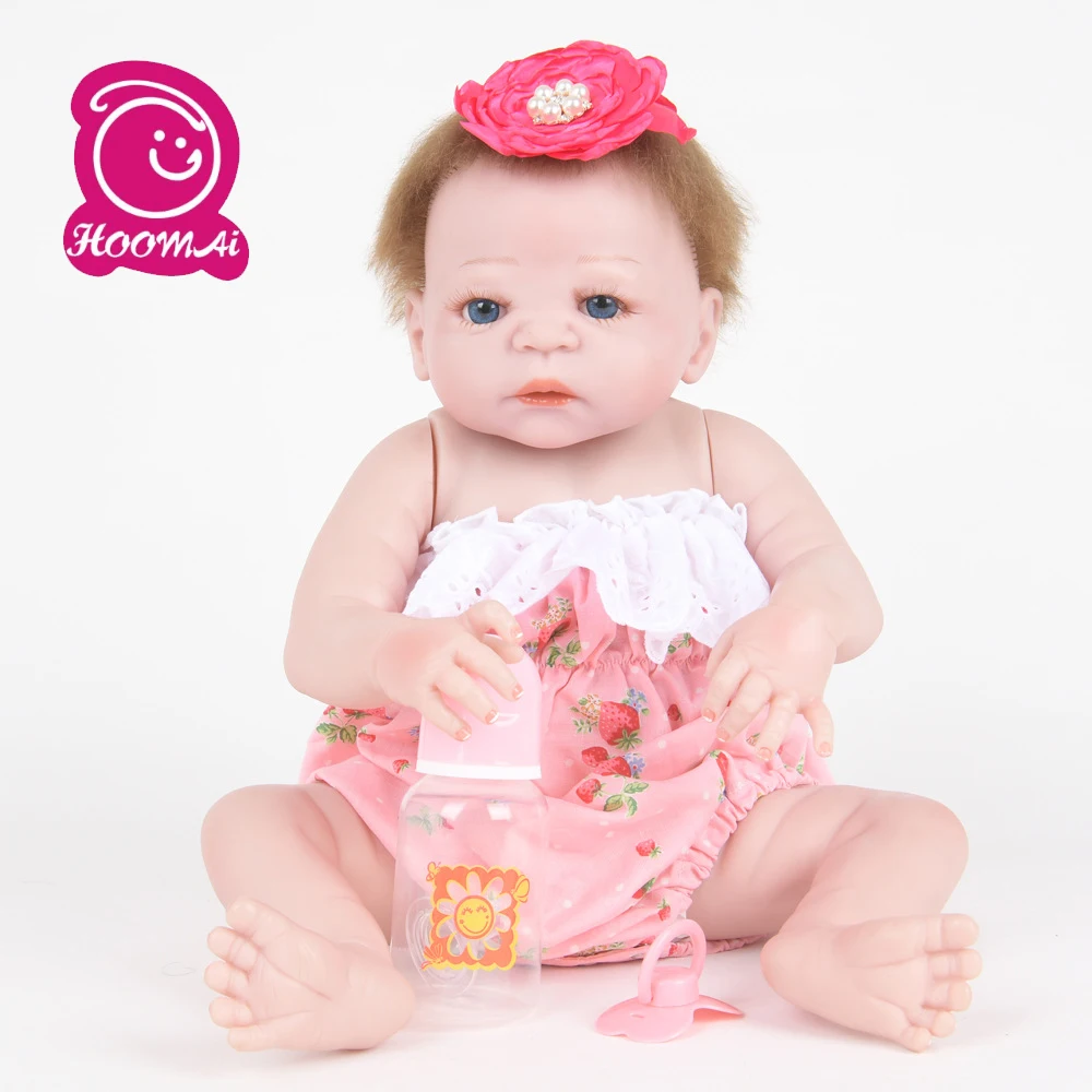 

Full Silicone Reborn Baby Girl Dolls Soft Silicone Vinyl Real Gentle Touch Bebe New Born Real Baby Christmas Gift