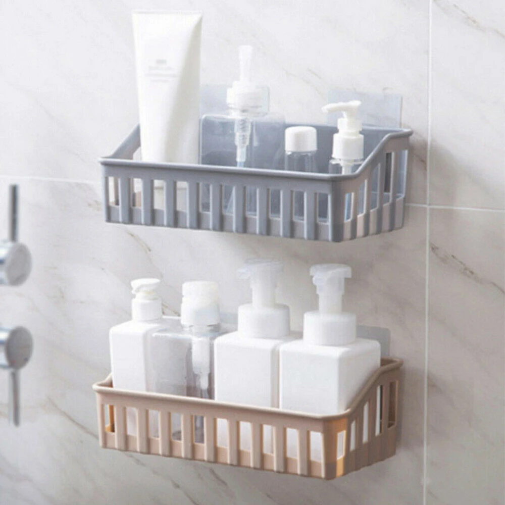 

Lemonbest Non-trace nail hole bathroom shelf from the toilet plastic hanging shelf receive wash toilet articles