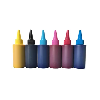 

HOT SELL! Textile Ink 6 colors (C M Y K LC LM) for Epson Flatbed Printer use for Pure Cotton T-shirt, Clothes