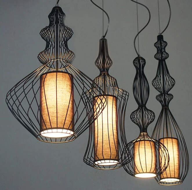 

vintage pendant lights white/black color lampshade loft style kitchen dining room luminaire retro pendant lamp