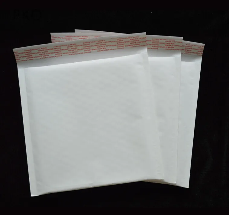 100p cs/lot White Kraft Bubble Mailers Padded Envelopes Shipping Bags Self Seal High Quality Business School Office Supplies