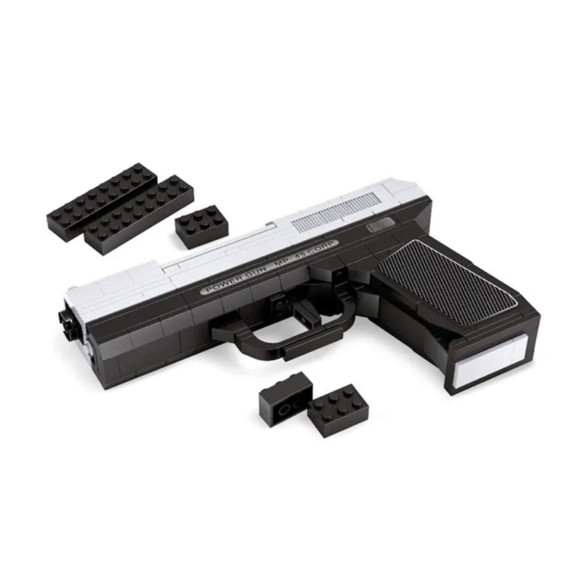

New Kids Toy Gun Desert Hawk Mini Manual Shooting Repeated Bullet Pistol Model legoed Building Blocks Sniper Pistol Toy