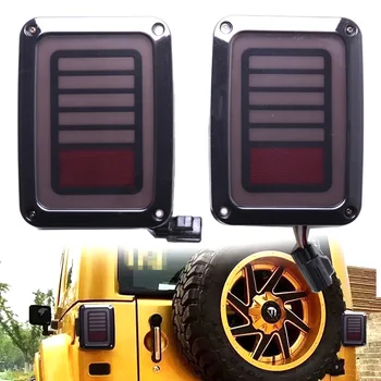

For Jeep Wrangler Taillights For Jeep Wrangler JK JKU Sports, Sahara, Freedom Rubicon 2007 - 2016 Smoked LED Tail Lights