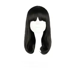 Mcoser 40 см химическое Для женщин черный Kanekalon 100% полные вьющиеся 100% Высокая Температура Волокно волос Косплэй Искусственные парики wig-414a