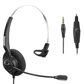 

Wantek Arama Cell Phone Headset with Headband Headphone for Ipad Mac iPhone Samsung Mobile Phone and Smartphones with 3.5mm Jack