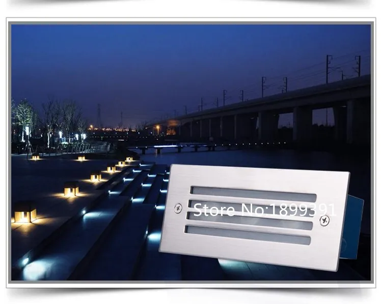 Levaram à Prova 1pcs ao ar Vendas Hot! Livre w * 55*70mm Led Escadas Recesso Luz Parede Passo Levou Lâmpada Ip65 Footlight d' Água 3 170 8 Luz Parede Passo LEVOU Lâmpada LED IP65