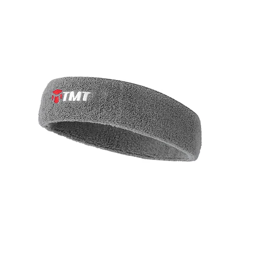 TMT высокоабсорбирующий спортивный эластичный ободок Хлопок Sweatband Yoga Hairband Бег Теннис Баскетбол фитнес Анти Пот-унисекс - Цвет: Gray