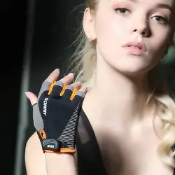 Летние женские Спортивные Перчатки для фитнеса велосипедные перчатки без пальцев гантелька Тяжелая атлетика дышащие Нескользящие
