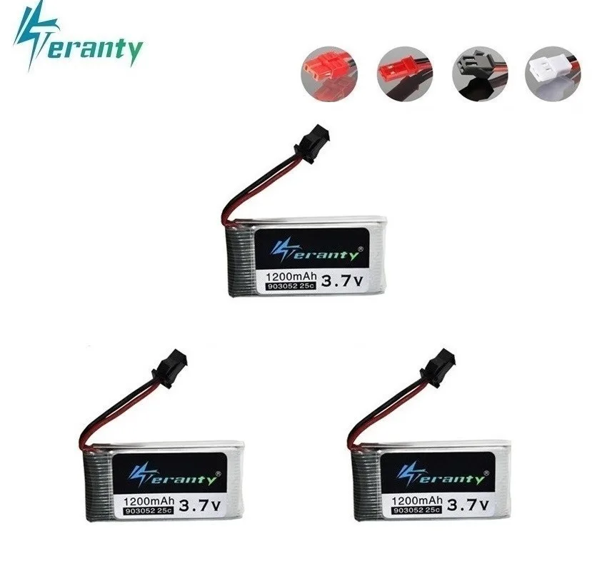 3 7 V 1200mAh 25C Lipo батарея для Syma X5 X5C X5SW X5SC X5S 1 M18 RC Quadcopter 1200mah 903052 Drone шт|Детали и