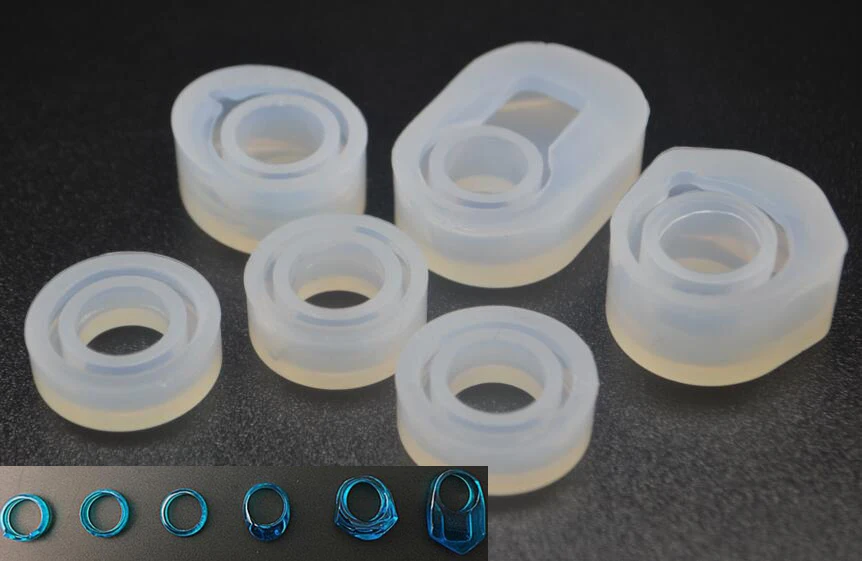 Assorted Size Silicone Mold for jewelry finger ring mold 6styles Resin Silicone Mould handmade