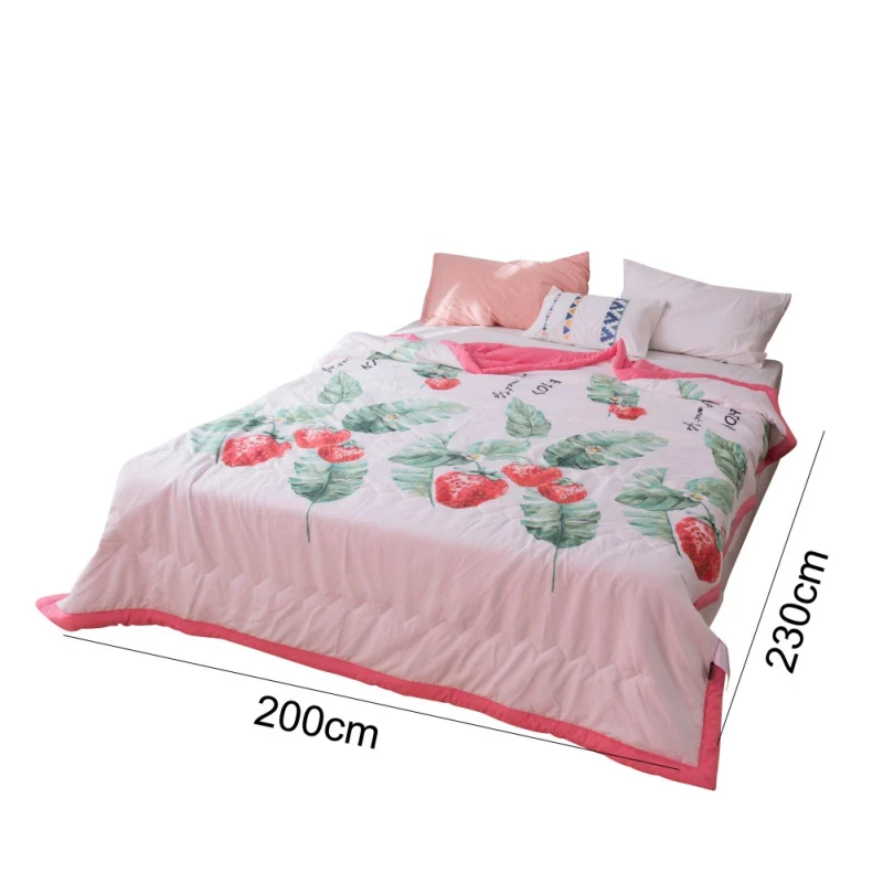 

Thin Lightweight Blankets Air Conditioner For Two People Double Summer Printed Air Conditioner 200X230CM Printed Comfortable