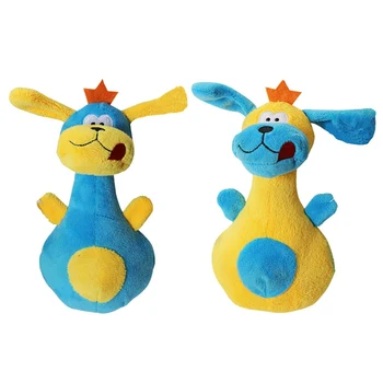 

Pet Dog Cat Plush Toys Cartoon Big Ears Dog Shape Dogs Squeaky Chew Toy Fun Safety Vocal Pet Supplies