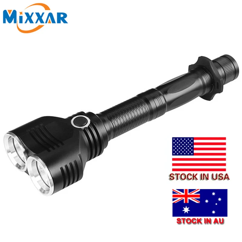 

C mixxar 2 *T6 10000LM LED Flashlight Torch Powerful Tactical Flashlight Camping Hunting Lamp Lantern Torch Hiking Light
