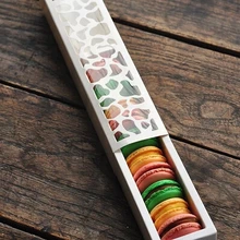 Белая Золотая шоколадная вырезанная упаковка для печенья макарон, коробка для закусок, конфет, печенье, Свадебный десерт, подарочные коробки, сувениры