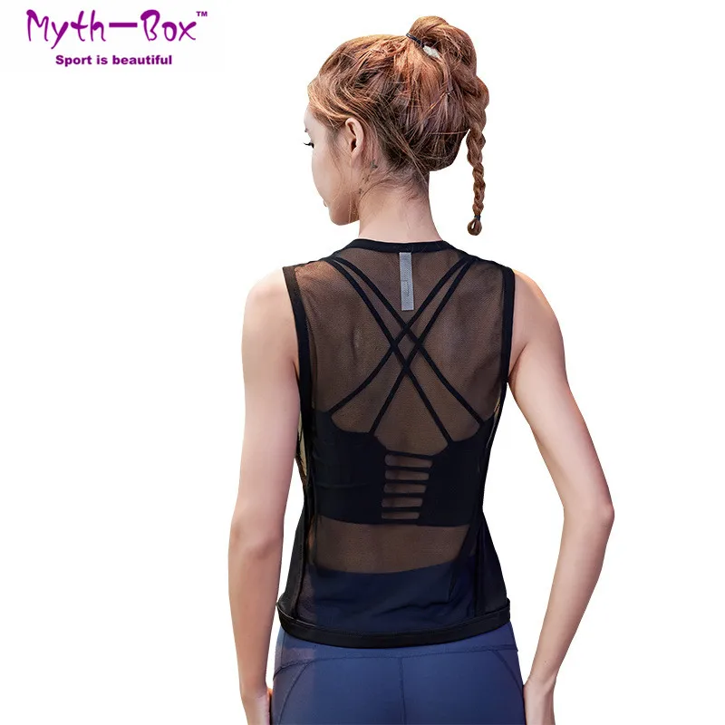 

Summer Women Yoga Shirt Slim Sport Vest Mesh Patchwork Thin Tops Workout T-shirt Femme Fitness Tank Tops Running Vest Gym Blouse