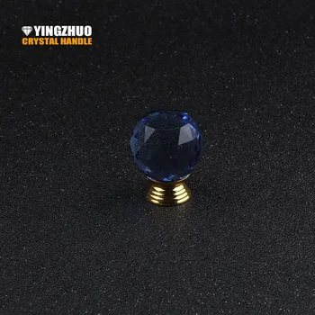 

Puxadores 5pcs 30mm Crystal Glass Ball Handle Drawer Door Knob Furniture Accessories Hardware Multi-color Optional Gold Base