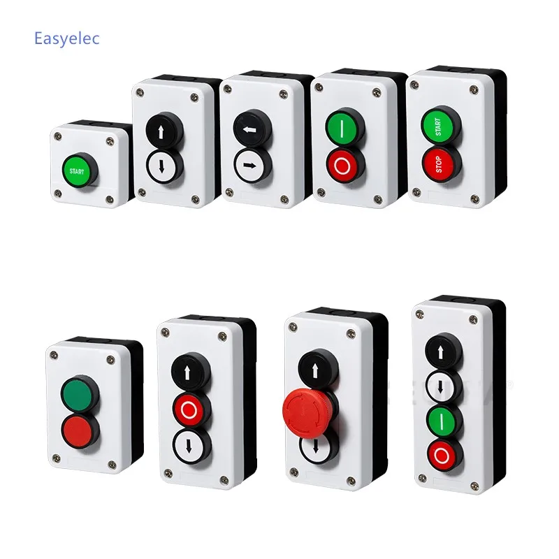 

With Arrow Mark Start Stop Momentary Waterproof Push Button Switch Control Box Industry Handheld Control Box