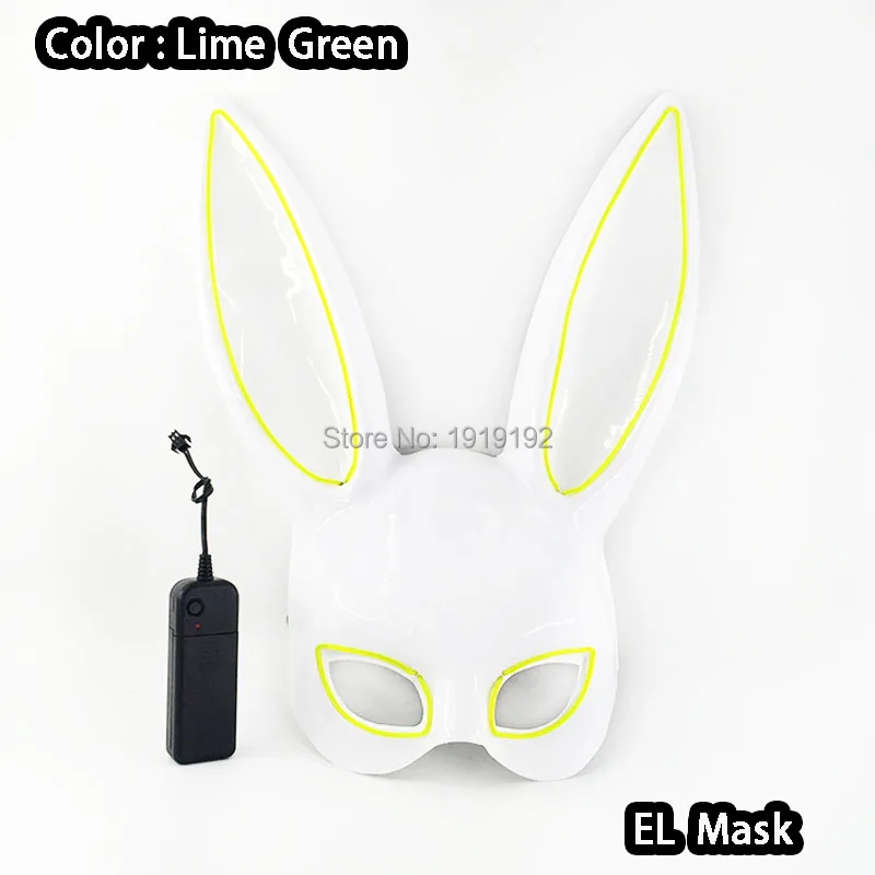 Women Sexy Cosplay Half Eyes Mask Bunny Fox Animal Mask Masquerade LED Glasses Carnival Fancy Glow Party Supplies