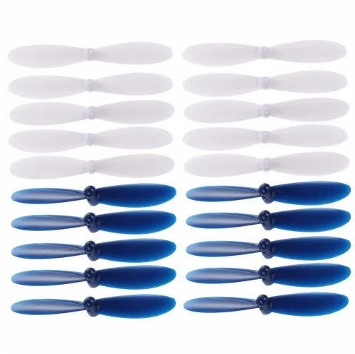 

20pcs RC White and Blue Propeller Quadcopter Propeller Blade fo X4 H107L H107C H107D mini drone 55mm 1mm