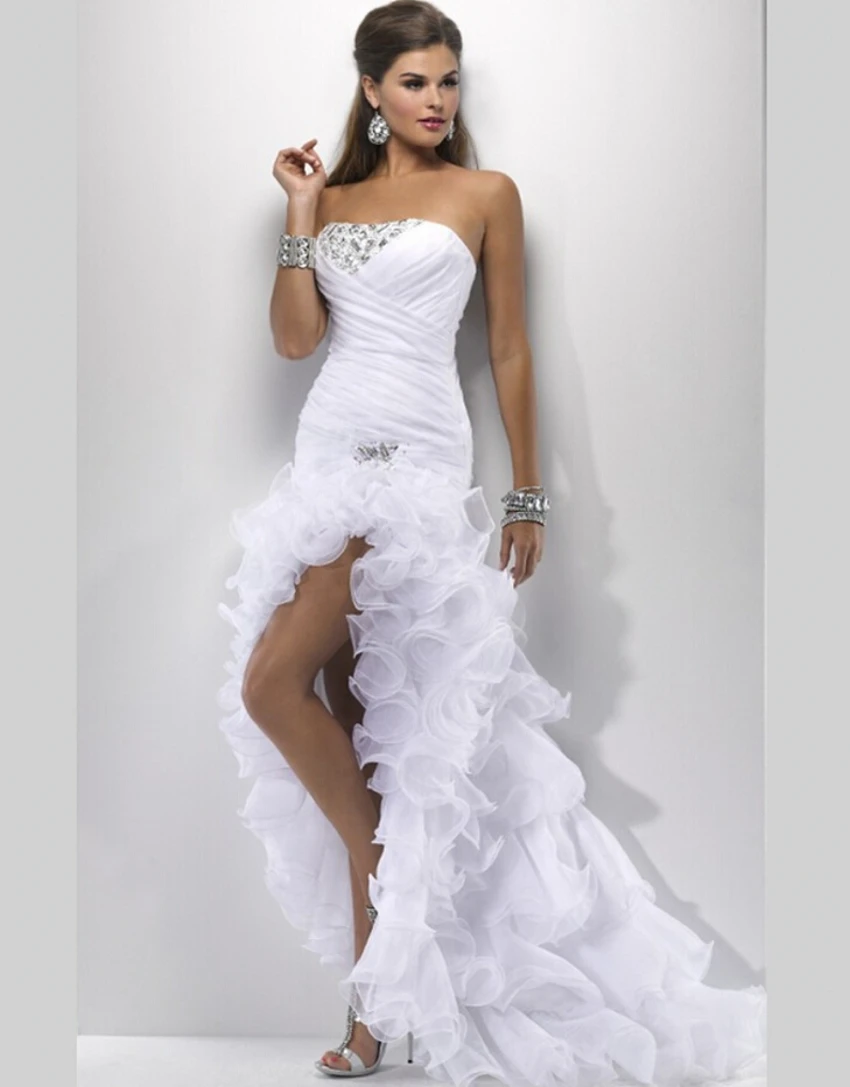 Wedding Sexy Wedding Dresses Images aliexpress com buy sexy white wedding gowns elegant dresses short front long back vestidos de novia 2015 new robe mariag