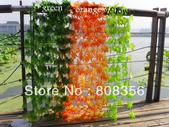 

20Pcs 1.2m/47.24" Length Artificial Rattan Small Maple Leaf Vine Fortune Leaves Plastic Wreaths Free Shipping