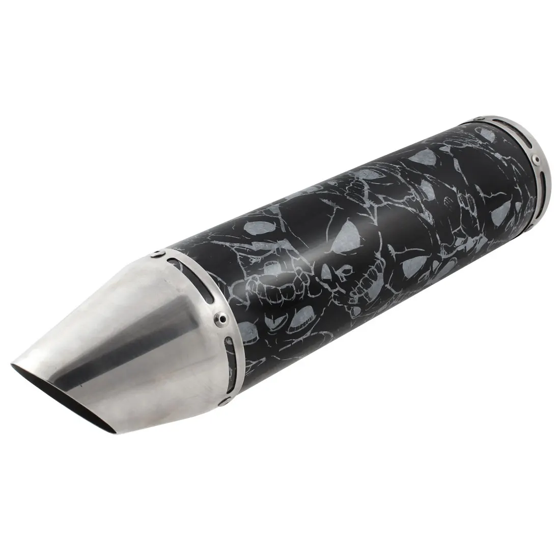 

X Autohaux 340Mm Stainless Steel Polished Exhaust Pipe Muffler For Motorcycle