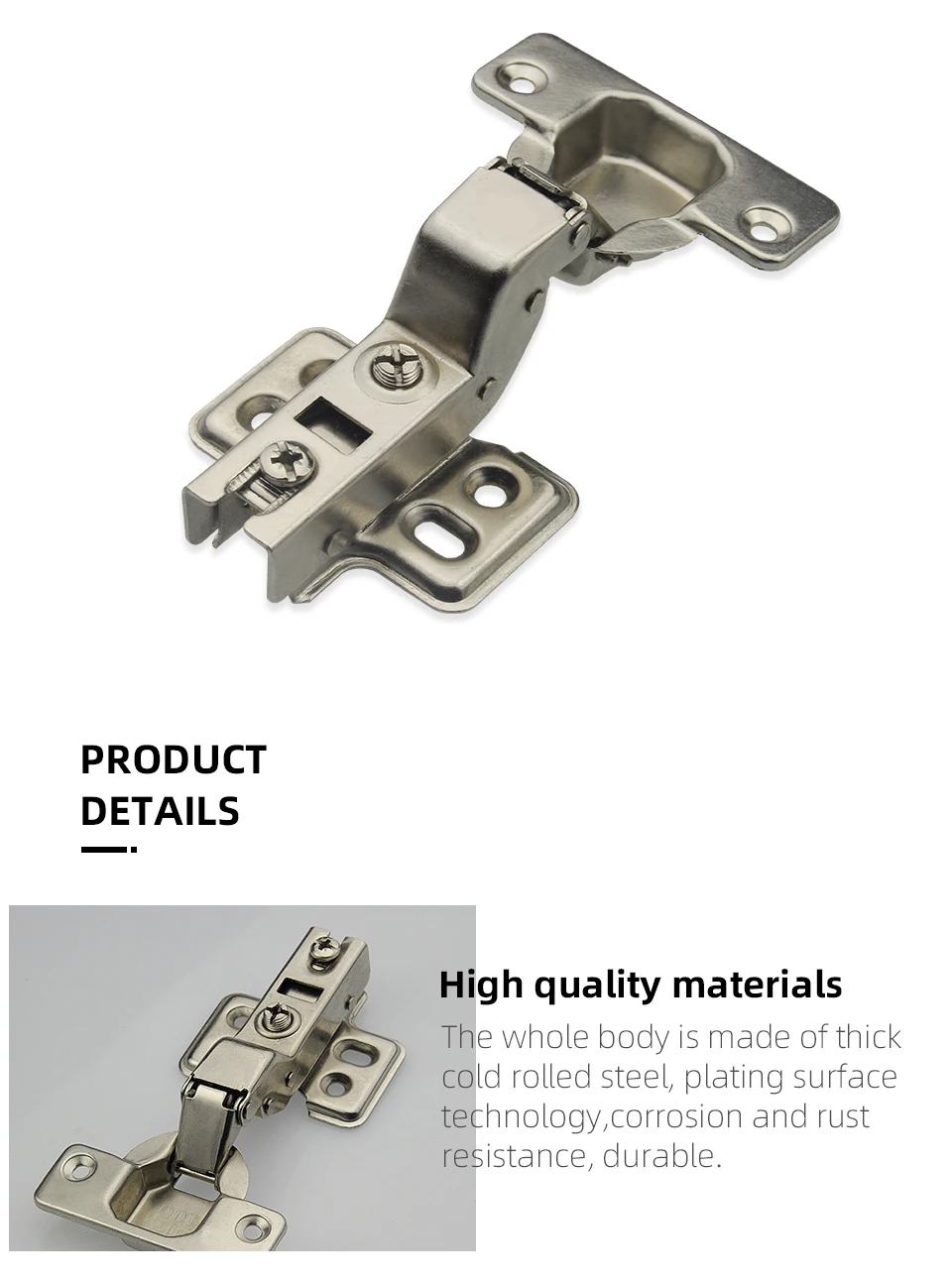 Door hydraulic hinge Damper Buffer Soft Close Cold rolled steel hydraulic hinges for kitchen Furniture Hardware