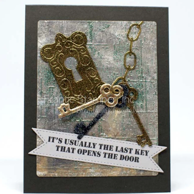 

Lock And Key Metal Cutting Dies Stencils for DIY Scrapbooking Photo Album Decorative Embossing Paper Cards Crafts Die Cut 2019