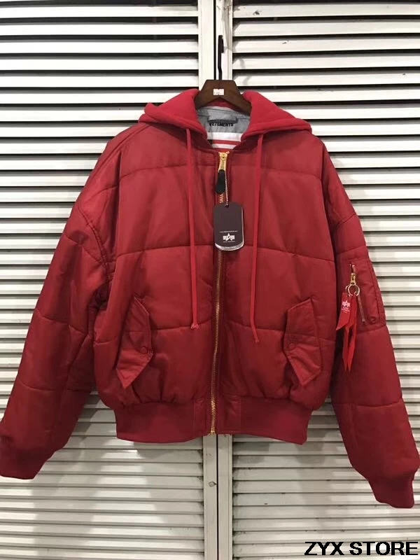 2017 лучшая версия Vetements Женская Мужская Ma1 куртка бомбер пальто оверсайз Kanye